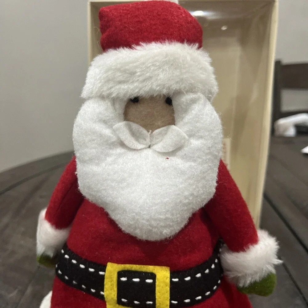 Pottery Barn Kids Soft Fabric Santa Claus‎ Christmas Tree Topper w/ Box 12